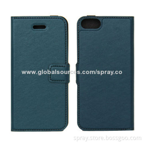 TPU Inner Leather Flip Wallet Card Slot Cover Cases for iPhone 5/5S with Magnetic Closure